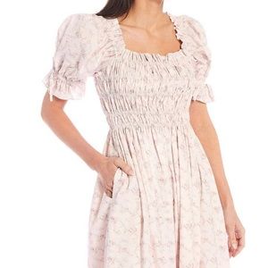 Antonio Melani x Born on Fifth size 12 pink floral gathered dress